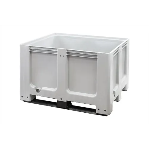 Gesloten kunststof box — 120 × 100 cm, drie sledes — hoofdaanzicht