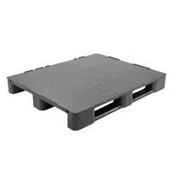 Gesloten blokpallet met rand — kunststof, 145 mm — productaanzicht