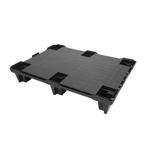 Gesloten kunststof displaypallet — 80 × 60 cm — hoofdaanzicht