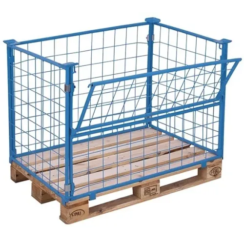 Extra hoge metalen palletopbouw — 160 cm — hoofdaanzicht