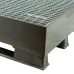 Opvangpallet met rooster — HDPE, 120 liter — detail 1