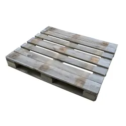Zware gebruikte blokpallet — 120 × 100 cm — productaanzicht