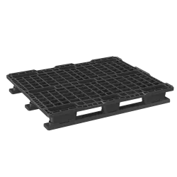 Kunststof blokpallet op drie sledes — 155 mm — productaanzicht