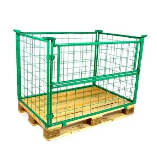 Hoge groene palletomranding — 120 cm — hoofdaanzicht
