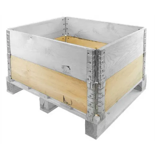 Nieuwe houten rand voor displaypallet — 80 × 60 cm — hoofdaanzicht