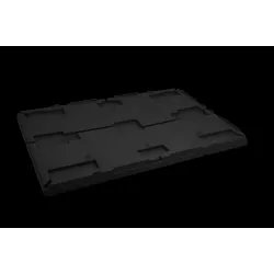 Grijs kunststof oplegdeksel — 1210 × 810 mm — productaanzicht