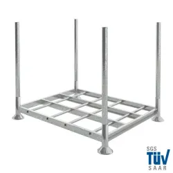 Enkel mobiel stapelrek — basis van 1545 × 1180 mm — productaanzicht
