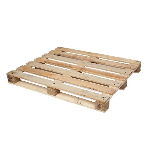 Houtpallet met drie sledes — 120 × 100 cm, 850 kg — hoofdaanzicht