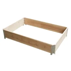 Nieuwe houten palletrand — 120 × 80 × 20 cm — productaanzicht