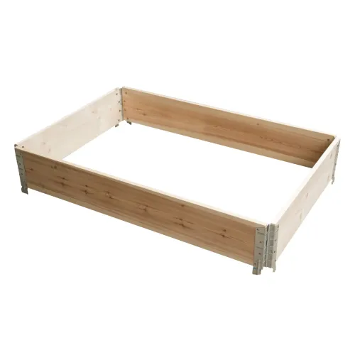 Nieuwe houten palletrand — 120 × 80 × 20 cm — hoofdaanzicht