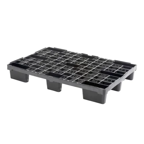 Gerasterde containerpallet — 114 × 76 cm — hoofdaanzicht