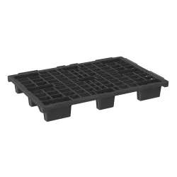 Nestbare kunststof pallet — 120 × 80 × 15,5 cm — productaanzicht