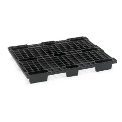 Lage kunststof nestpallet — 120 × 100 cm — productaanzicht