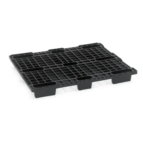 Lage kunststof nestpallet — 120 × 100 cm — hoofdaanzicht