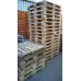Gebruikte blokpallet met drie sledes — 158 mm hoog — detail 3