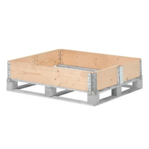 Blokpalletrand met zes scharnieren — 120 × 100 cm — hoofdaanzicht