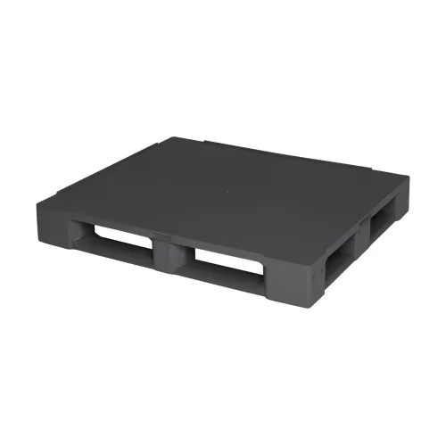 Gesloten kunststof blokpallet — 160 mm hoog — hoofdaanzicht