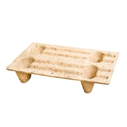 Geperste houtvezelpallet — 60 × 40 cm — productaanzicht
