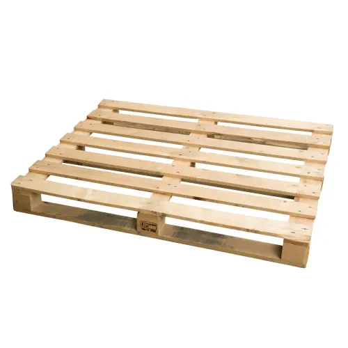 Gebruikte blokformaatpallet — 120 × 100 × 14,6 cm — hoofdaanzicht