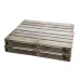 Gebruikte blokpallet met drie sledes — 158 mm hoog — detail 1