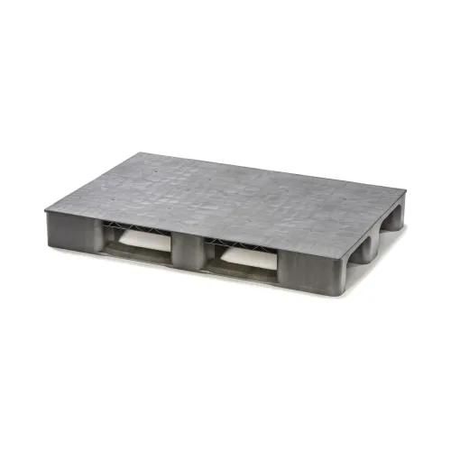 PP-pallet met twee sledes — 120 × 80 cm — hoofdaanzicht