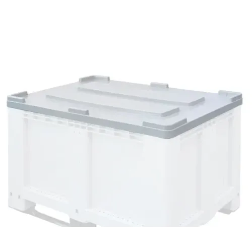 Grijs HDPE-deksel — 1210 × 810 × 40 mm — hoofdaanzicht