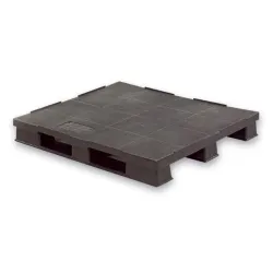 Gesloten kunststof blokpallet met rand — 150 mm — productaanzicht