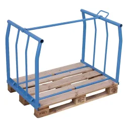 Metalen opzetrand met bovensteun — 120 × 80 cm — productaanzicht