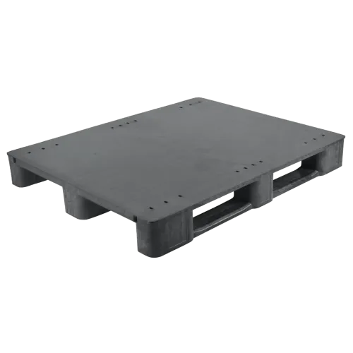 Kunststof blokpallet — dicht dek, 145 mm — hoofdaanzicht