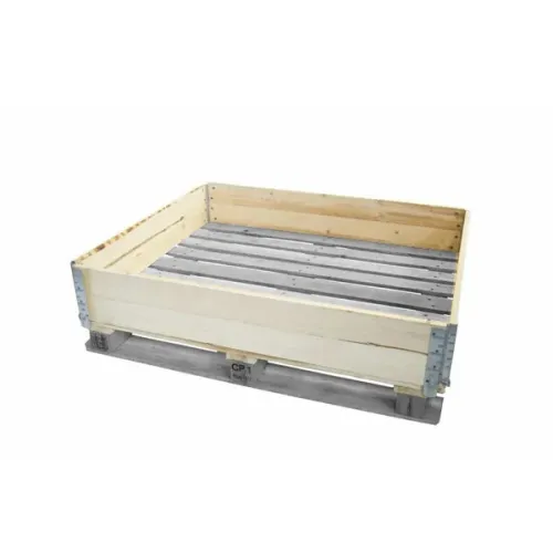Nieuwe houten blokpalletrand — B-keus, 20 cm — hoofdaanzicht