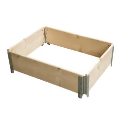 Gebruikte houten opzetrand — 80 × 60 cm — productaanzicht