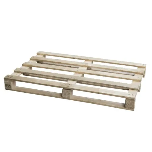 Lichte gebruikte houtpallet — 120 × 80 cm — hoofdaanzicht