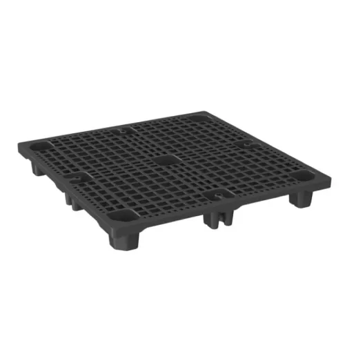 Kunststof nestpallet met rand — 114 × 114 cm — hoofdaanzicht