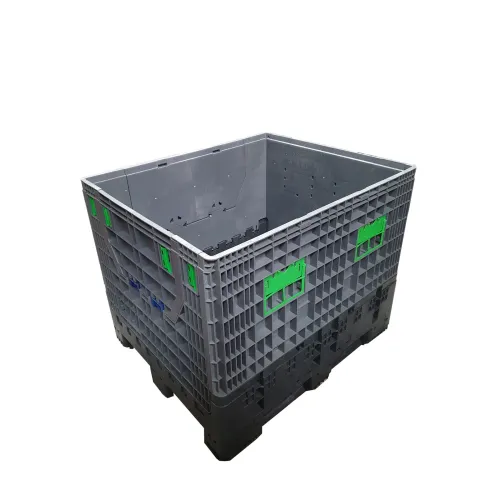 Inklapbare HDPE-palletbox — 814 liter — hoofdaanzicht