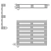 Gebruikte blokpallet met drie sledes — 158 mm hoog — detail 2