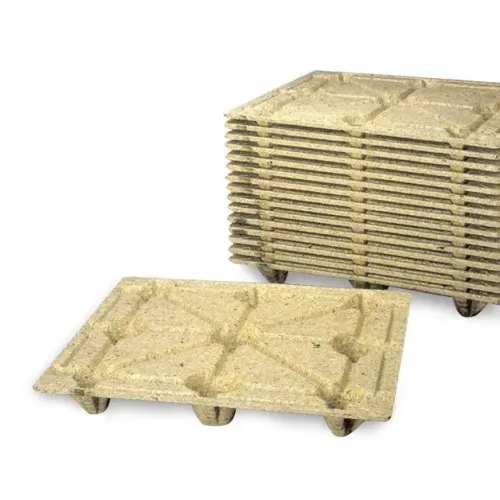 Nestbare houtvezelpallet — 120 × 100 cm — hoofdaanzicht