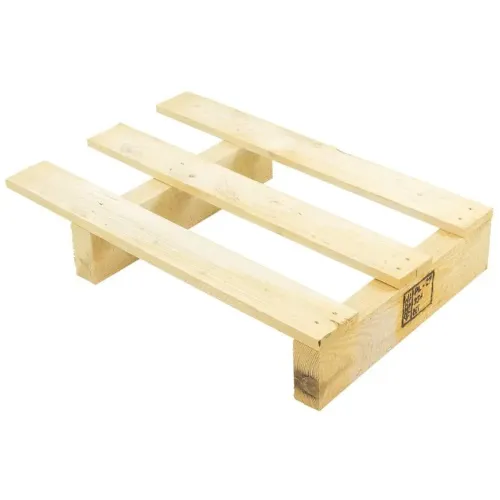 Kleine houten displaypallet — 60 × 40 cm — hoofdaanzicht
