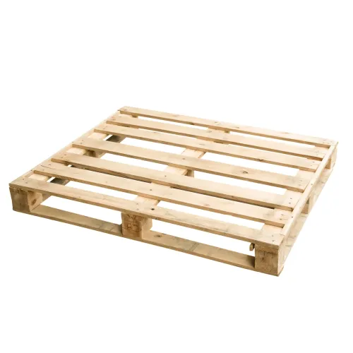 Rondomlopende gebruikte pallet — 120 × 100 cm — hoofdaanzicht