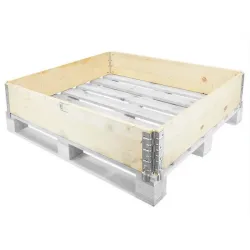 Houten blokpalletrand — 120 × 100 × 20 cm — productaanzicht