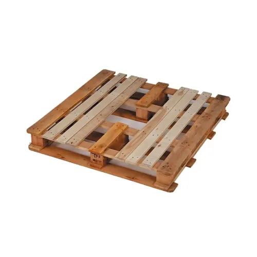 CP8-pallet van hout — gebruikte uitvoering — hoofdaanzicht